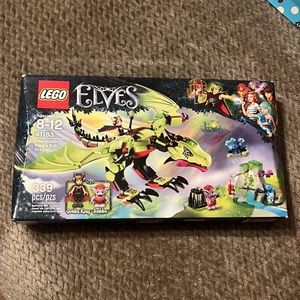 NIB Lego Elves The Goblin King’s Evil Dragon 339pcs/pzs Retired Set Hard to find
